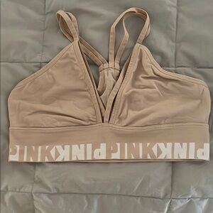 PINK Victoria's Secret Tan Seamless Bra with Racerback